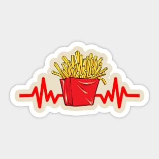 ECG Fries Sticker